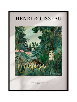 POSTERILLA.PL Plakat Henri Rousseau The Equatorial Jungle rozmiar 50x70cm w ramie czarnej aluminiowej - POSTERILLA.PL