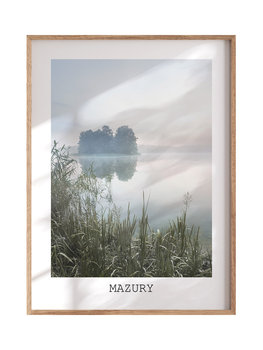 POSTERILLA.PL Plakat Mazury rozmiar 50x70cm w ramie drewnianej Oak - POSTERILLA.PL