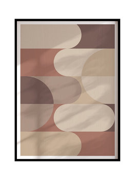 POSTERILLA.PL Plakat Mid Century Pattern II rozmiar 30x40cm w ramie czarnej aluminiowej - POSTERILLA.PL