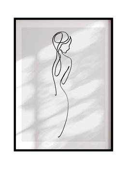 POSTERILLA.PL Plakat Zarys kobiecości rozmiar 30x40cm w ramie czarnej aluminiowej - POSTERILLA.PL