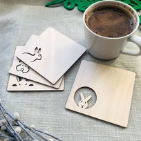 Postwood,Podkładki drewniane Wielkanoc,4 sztuki