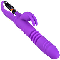 POSUWISTY WIBRATOR DAMSKI Podgrzewany do 45oC LED Fioletowy ERO-BULL
