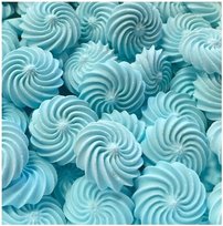 POSYPKA CUKROWA na tort BEZY BEZIKI dekoracje urodzinowe NIEBIESKI 60szt