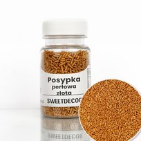 Posypka cukrowa PAŁECZKI PERŁOWE ZŁOTE Sweet Decor, 40 g