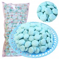 Posypka na tort bezy beziki cukrowe niebieskie ozdoby dekoracje 500g 210szt