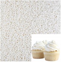 POSYPKA NA TORT maczki DEKORACJE URODZINOWE ozdoby na tort BIAŁY 1kg