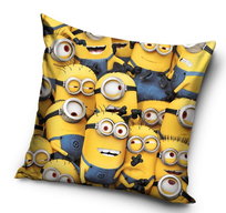 Poszewka 40x40 dekoracyjna MIĘKKI VELVET dla dziecka Minionki Minions żółty