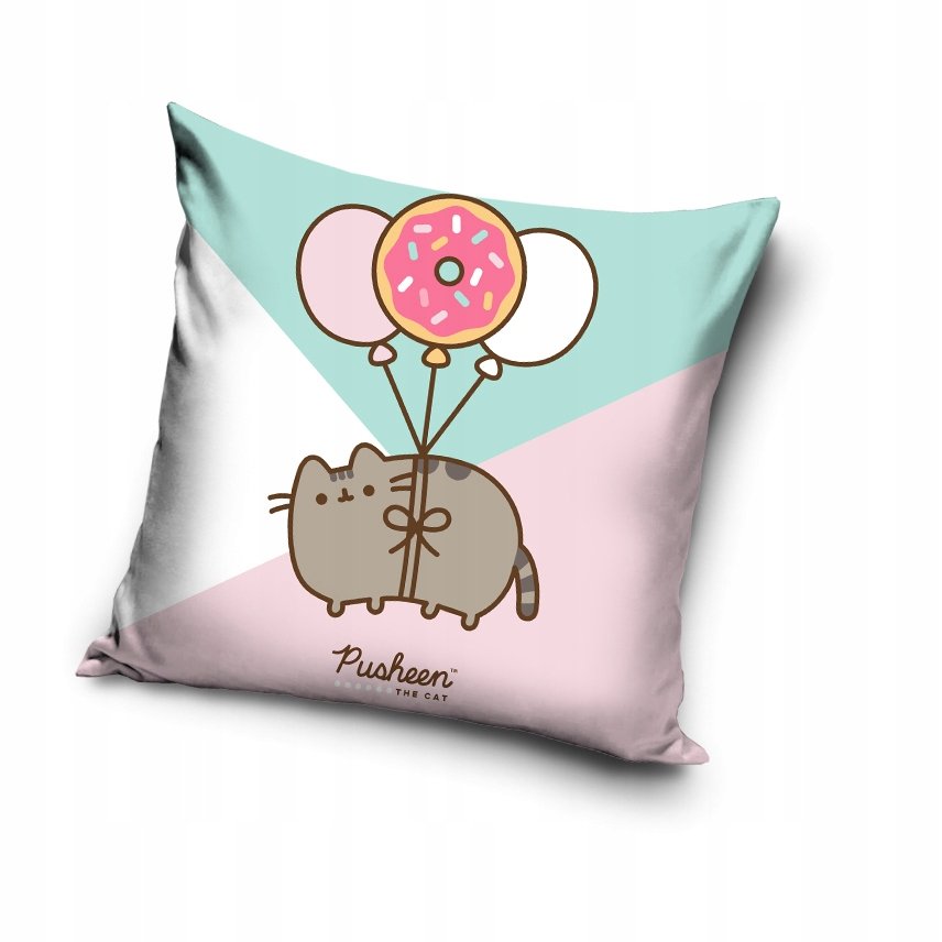 Poszewka Dla Dziecka 40x40 Kotek PUSHEEN Balony Pastelowa Dla poszewka-dla-dziecka-40x40-kotek-pusheen-balony-pastelowa-dla