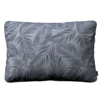 Poszewka Gabi na poduszkę prostokątna, grafitowe liście na szaro-srebrnym tle, 60 × 40 cm, Venice - Dekoria