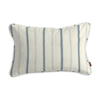 Poszewka Gabi na poduszkę prostokątna paski Avinon, ecru-niebieska, 60x40 cm - Dekoria