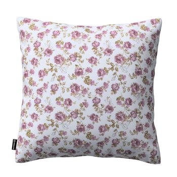 Poszewka Kinga na poduszkę, biało - różowy, 60 × 60 cm, Flowers - Dekoria