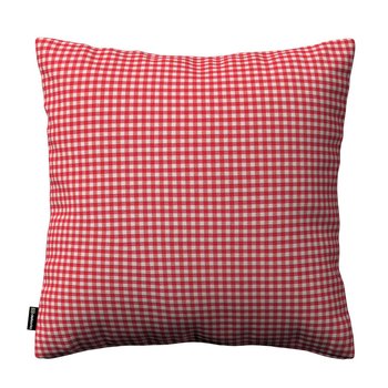 Poszewka Kinga na poduszkę, czerwono biała krateczka (0,5x0,5cm), 50 × 50 cm, Quadro - Dekoria