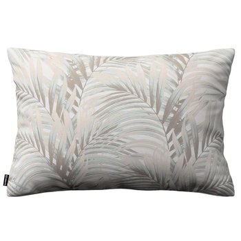 Poszewka Kinga na poduszkę prostokątną, beżowo- kremowe liście palmy na białym tle  w , 60 × 40 cm, Gardenia - Dekoria