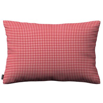 Poszewka Kinga na poduszkę prostokątną, czerwono biała krateczka (0,5x0,5cm), 60 × 40 cm, Quadro - Dekoria