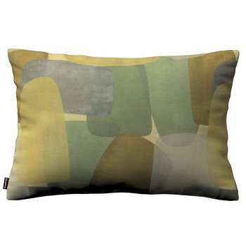 Poszewka Kinga na poduszkę prostokątną, geometryczne wzory w zielono-brązowej kolorystyce, 60 x 40 cm, Vintage 70's - Dekoria