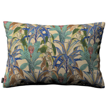 Poszewka Kinga na poduszkę prostokątną, zielono-niebieskie motywy roślinne, 60 x 40 cm, Intenso Premium - Dekoria