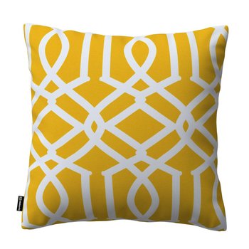 Poszewka Kinga na poduszkę, żółty w białe wzory, 43 × 43 cm, Comics - Dekoria