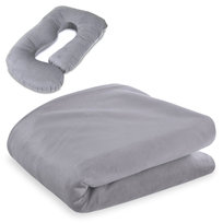 Poszewka na poduszkę ciążowa do spania na boku w kształcie J – poduszka do karmienia XXL, poduszka rehabilitacyjna Swan Pillow, poduszka przytulanka, poduszka ergonomiczna i poduszka do spania 180 cm 