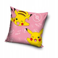 Poszewka pokemon 40x40 na poduszkę jaśka dekoracyjna pikachu różowa