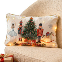 POSZEWKA ŚWIĄTECZNA DEKORACYJNA OZDOBNA ZE ŚWIATEŁKAMI LED 30x50 VELVET CHRISTMAS TIME