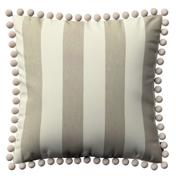 Poszewka Wera na poduszkę, beżowo-białe pionowe pasy (5,5cm), 45 × 45 cm, Quadro - Dekoria