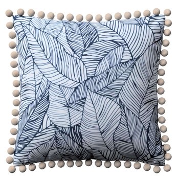 Poszewka Wera na poduszkę, biało-granatowy, 45 × 45 cm, Velvet - Dekoria