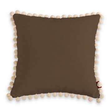 Poszewka Wera na poduszkę Cotton Panama, brązowa, 45x45 cm - Dekoria