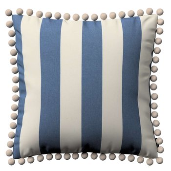 Poszewka Wera na poduszkę, niebiesko-białe pionowe pasy (5,5cm), 45 × 45 cm, Quadro - Dekoria
