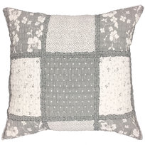 Poszewka z kory 50x60 167 Paczłork falbanka szara biała