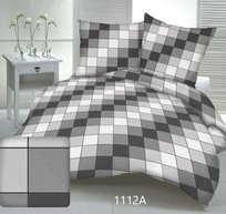 Poszewka z kory 50x60 kostka kratka geometria szara grafitowa 3D-1112A