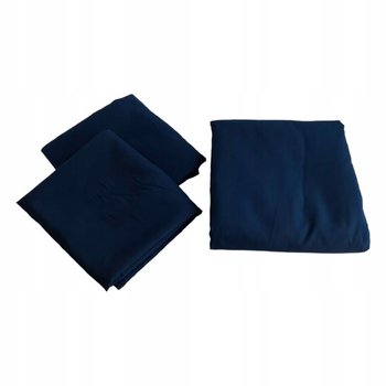 Poszewki 155x200cm i dwie 80x80cm mikrofaza granat - Inny producent