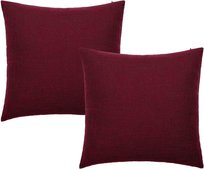 Poszewki na Poduszki Poszewka Dekoracyjna 50x50cm Imitacja Lnu 2szt