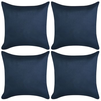 Poszewki na poduszki vidaXL, ciemnoniebieskie, 50x50 cm, 4 szt. - vidaXL