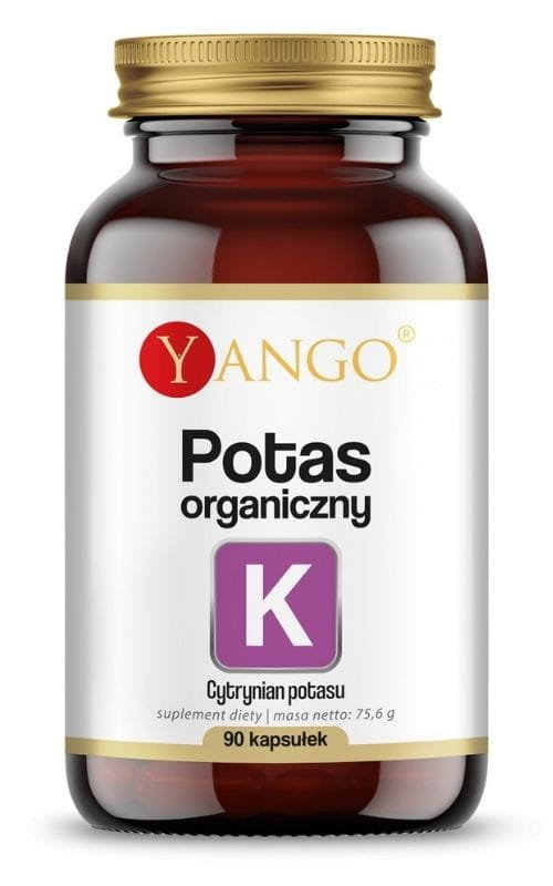 Фото - Вітаміни й мінерали Yango Potas organiczny  Suplement diety, 90 kaps. (cytrynian potasu)