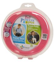 Potette Plus, Nocnik turystyczny 2w1, różowy z fioletowymi nóżkami