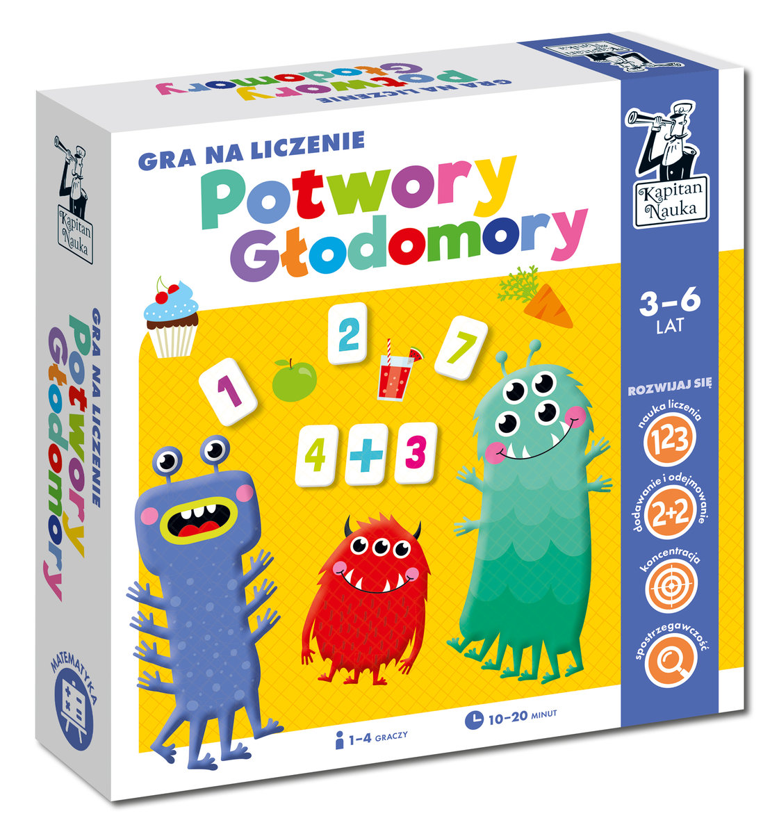 Potwory głodomory, gra edukacyjna, Kapitan Nauka