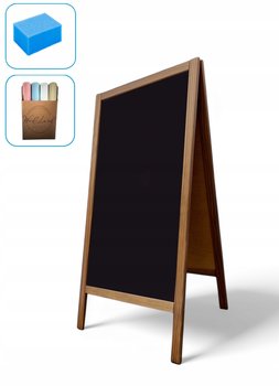 Potykacz Drewniany Dwustronny XXL 120x60 Stojak reklamowy Tablica Kredowa - Woodland