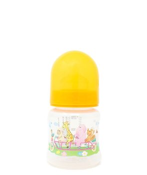 Poupy, Butelka do karmienia z szeroką szyjką, 0m+, Żółta, 150 ml - Poupy
