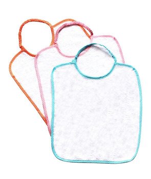 Poupy, Śliniak bawełniany, Frotte, 6m+, 3 szt. - Poupy