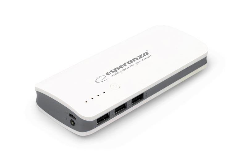 Power bank ESPERANZA Radium EMP106WE, 8000 mAh, 1 A/1.5 A/2 A