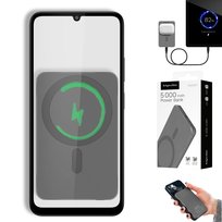 POWER BANK indukcyjny Kruger&Matz 5000 mAh Mag Safe szary aluminium