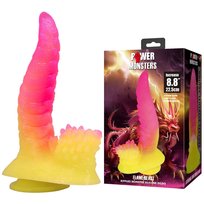 Power Monsters Flamebeast - 22.5 cm Rippled Monster Silicone Dildo Baile