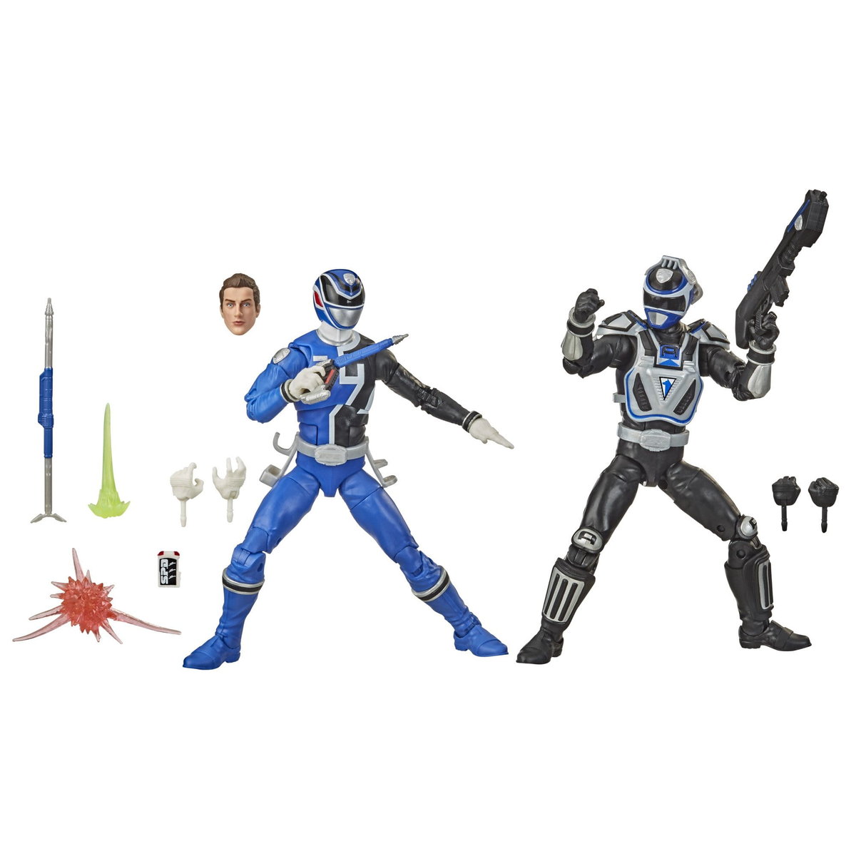 Фото - Фігурки / трансформери Hasbro Power Rangers Lightning Collection S.P.D. B-Squad Blue Ranger Versus A-Squ 
