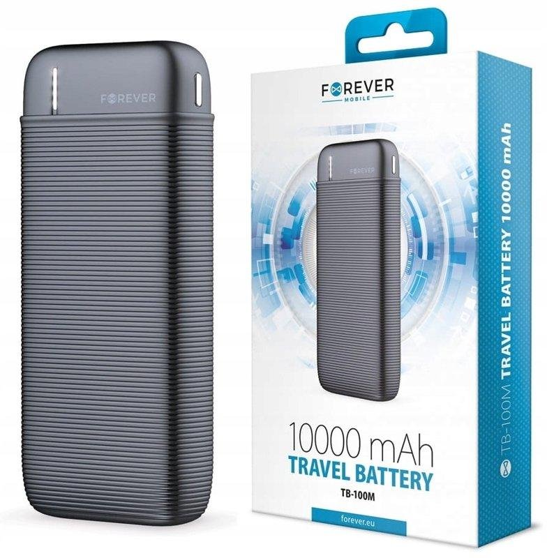 PowerBank 10000mAh USB USB-C Power Bank do Ładowania Telefonu FOREVER 10000