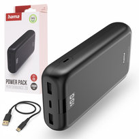 Powerbank Hama Performance 20 20000 mAh 1x USB-C, 2x USB-A wyświetlacz LED