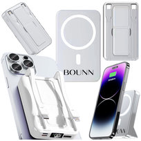 Powerbank Magsafe indukcyjny 4w1 kablowy ligtning USB-C STAND 10000 mAh BOUNN