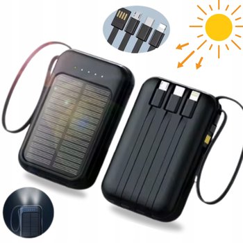 POWERBANK SOLARNY 10 000 mAh 4W1 Z PRZEWODAMI Lightning, USB-C, Micro USB - Inny producent