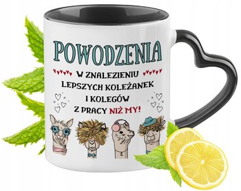 Pożegnanie z Pracy Kubek Czarny z Uszkiem w Kształcie Serca na Prezent - PoliDraw