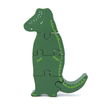 PPD, Mr Crocodile drewniane puzzle - Trixie Baby