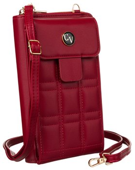 Praktyczna torebka na ramię miejski torebko-portfel z regulowanym paskiem Cavaldi, czerwony - 4U CAVALDI